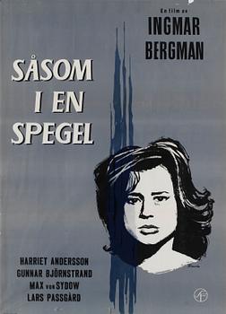 1418. FILMAFFISCH, "Så som i en spegel", Ingmar Bergman.