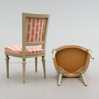 STOLAR, 8 st, gustaviansk stil, Åmells, 1900-talets andra hälft.