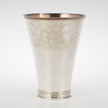 BÄGARE, silver, Guldsmedsaktiebolaget, Stockholm, 1937. Vikt ca 380 gram.
