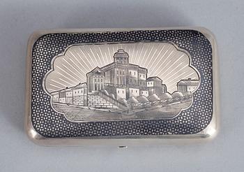 CIGARRETUI, silver, Ryssland, 1871. Tot vikt 177 gram.