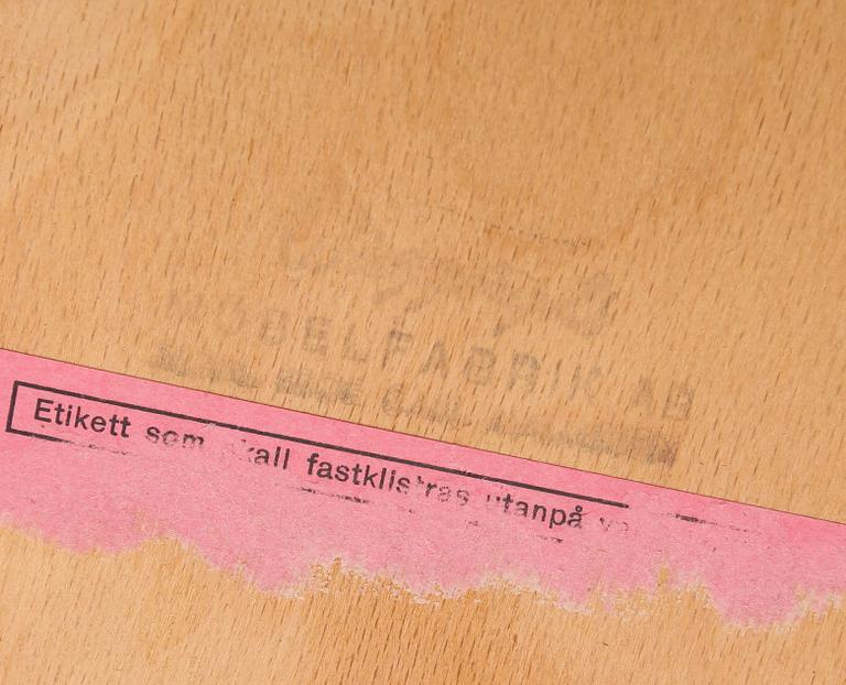 MATSALSMÖBEL, 7 delar, Carl Malmsten, 1900-talets andra hälft.