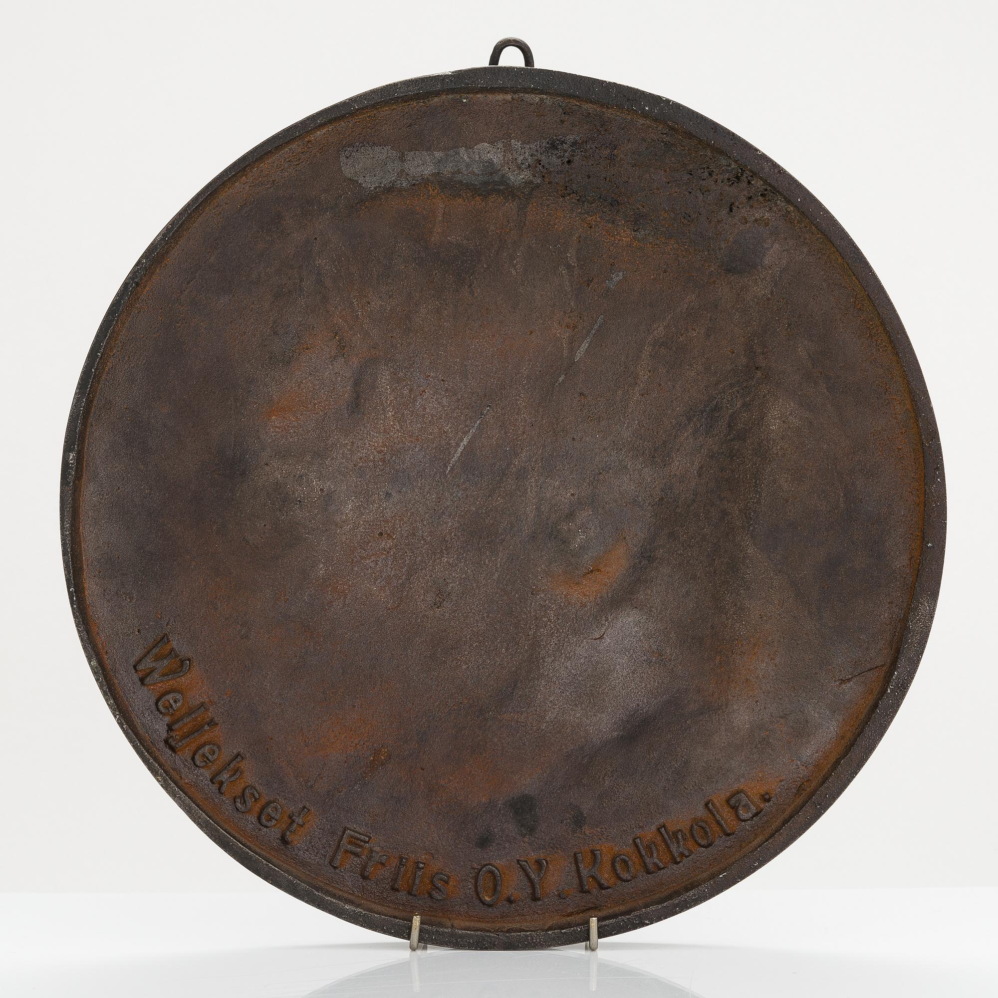 Lauri Leppänen, relief, gjutjärn, signerad och daterad -31.