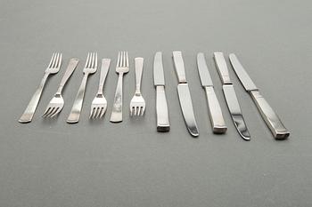 A Swedish 20th century 22 pcs silver cutlery mark of GAB 1970, total weight 617 gr.