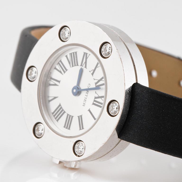 ARMBANDSUR, 18 k vitguld med sex diamanter, Love Collection, Cartier.