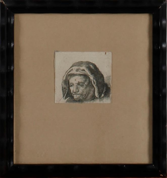 REMBRANDT HARMENSZ VAN RIJN, kopior efter, etsningar, 8 st. 1800-tal.