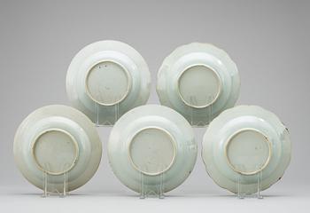 A set of 5 imari plates, Qing dynasty, early 18th century.