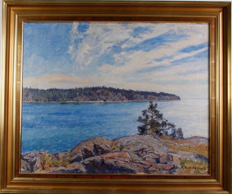 KALLSTENIUS, GOTTFRID, olja på duk. Signerad och daterad 5/8 1924.