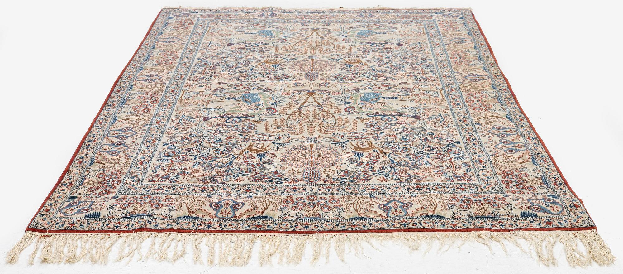 Matta, semiantik Nain Tudeshk, centrala Persien, ca 244 x 148 cm.