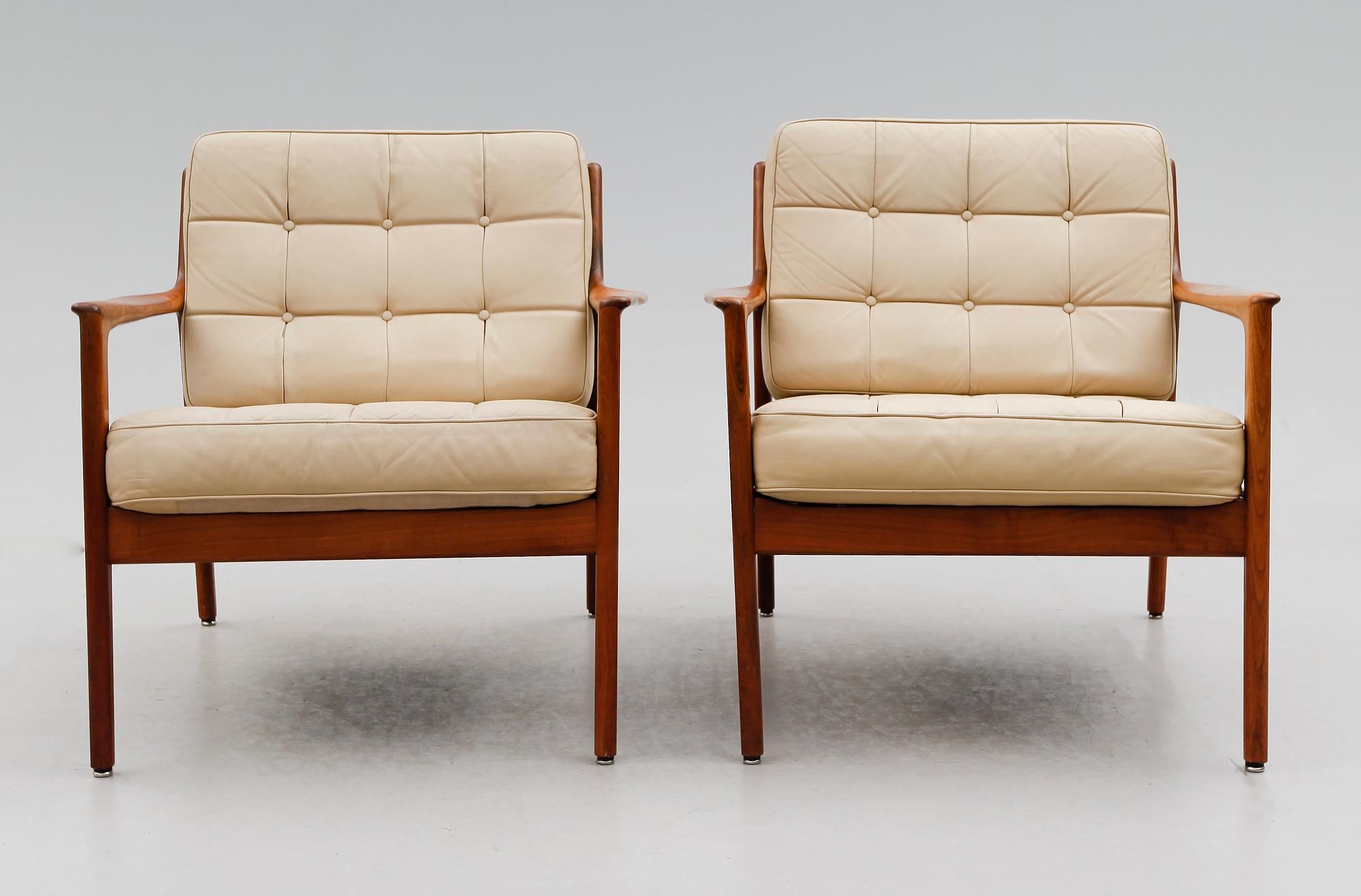 FÅTÖLJER, 1 par, "USA 75", Folke Ohlsson för Dux, 1900-talets andra hälft.