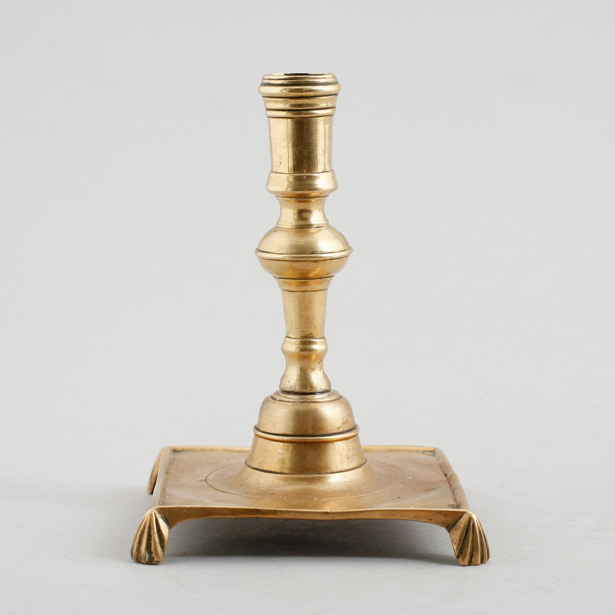 LJUSSTAKE, mässing, 1600-tal.