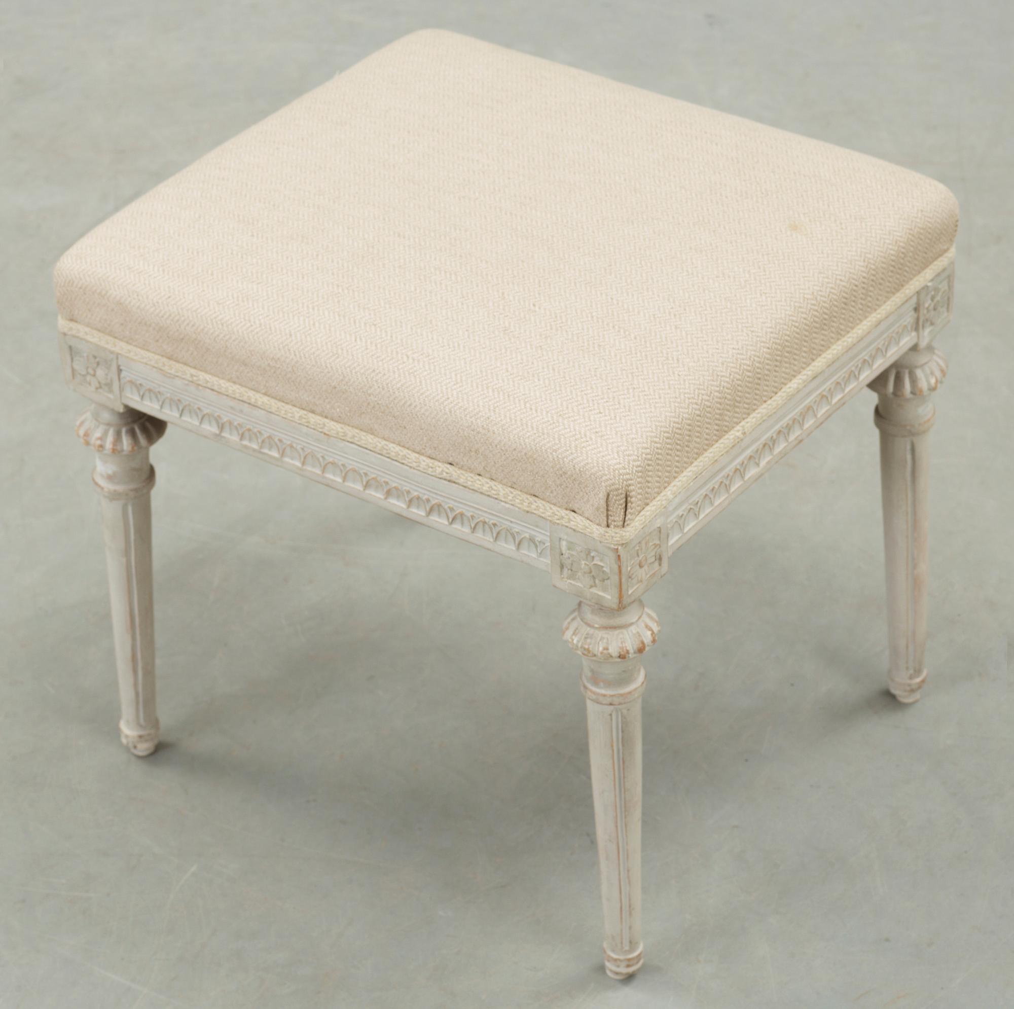 TABURETT, gustaviansk, Stockholms arbete, sent 1700-tal.