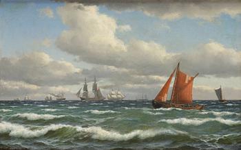 Carl-Emil Baagoe, Spreeglare with many ships in the background.