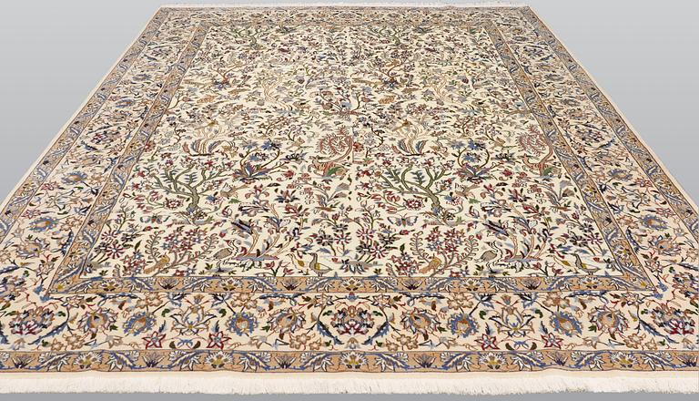 A carpet, Figural Nain, part silk, sk 9LAA, ca 355 x 249.