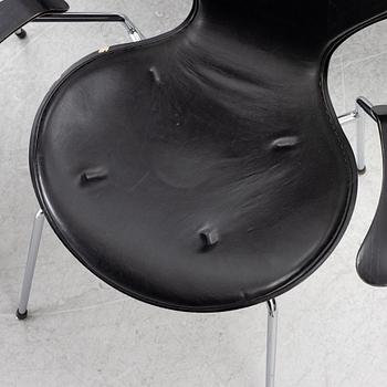 Arne Jacobsen, a set of 6 armchairs, "The Seven", Fritz Hansen, Denmark, 2006.