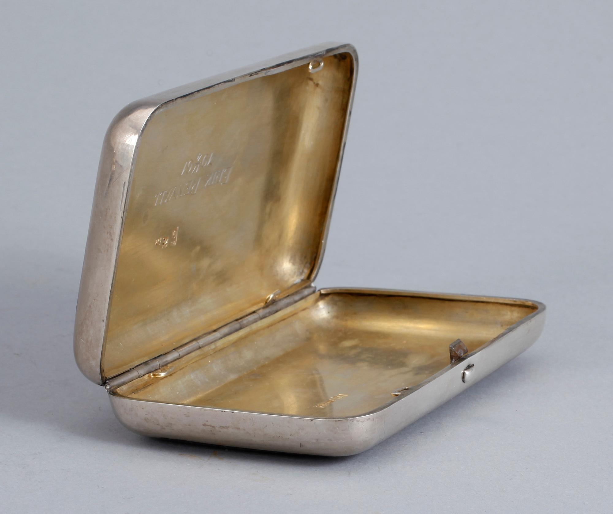 CIGARRETUI, silver, Ryssland, 1871. Tot vikt 177 gram.