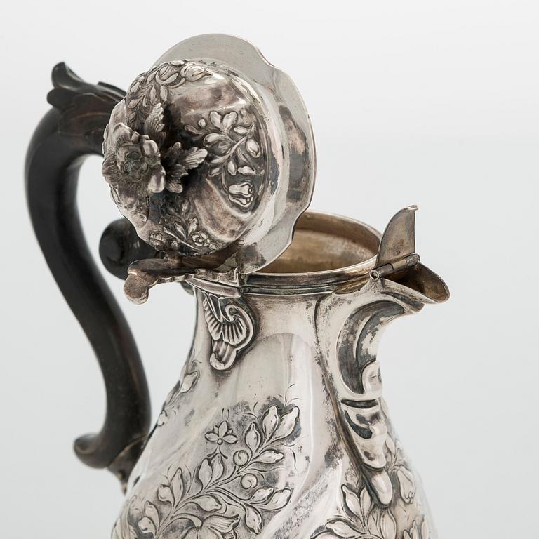 A Viennese silver pot, maker's mark of Josef Carl Klinkosch, Austria 1872-1922.