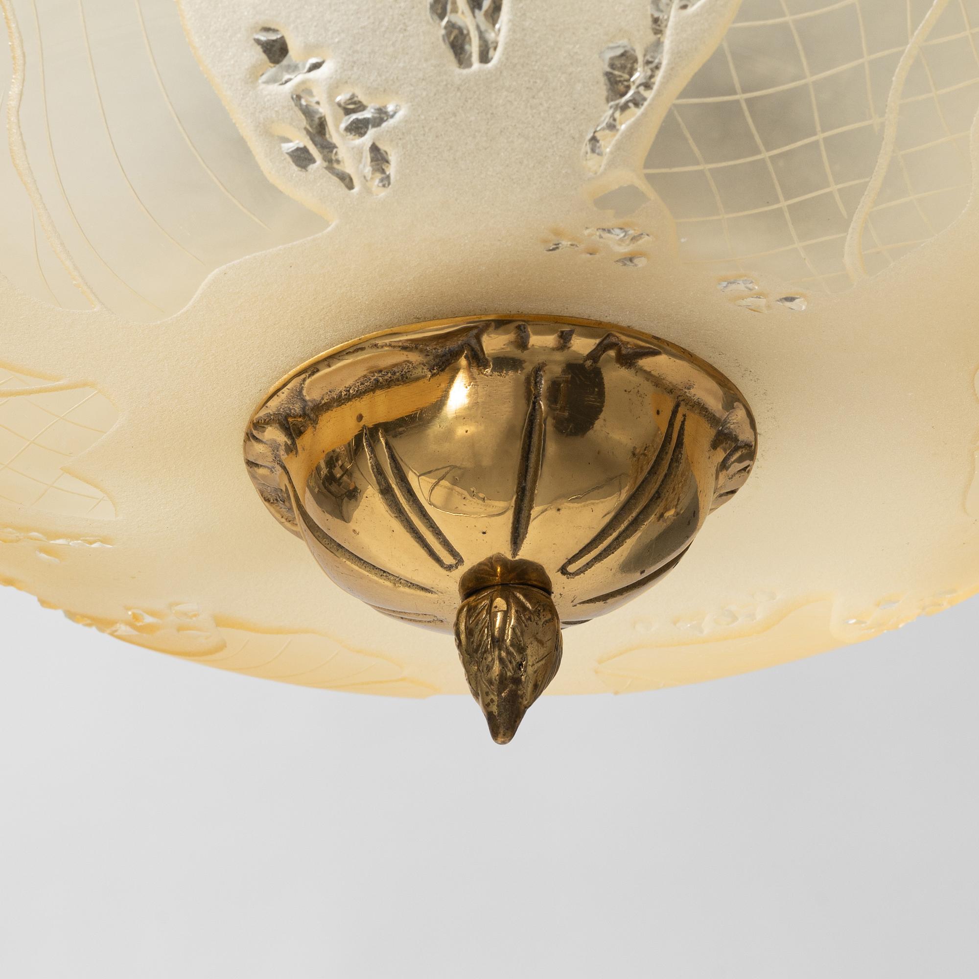 A Swedish Modern ceiling light, 1940s.