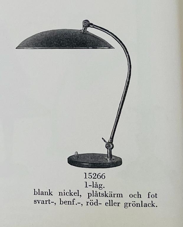 Harald Notini, a table lamp model "15266", Arvid Böhlmarks Lampfabrik, 1940s.