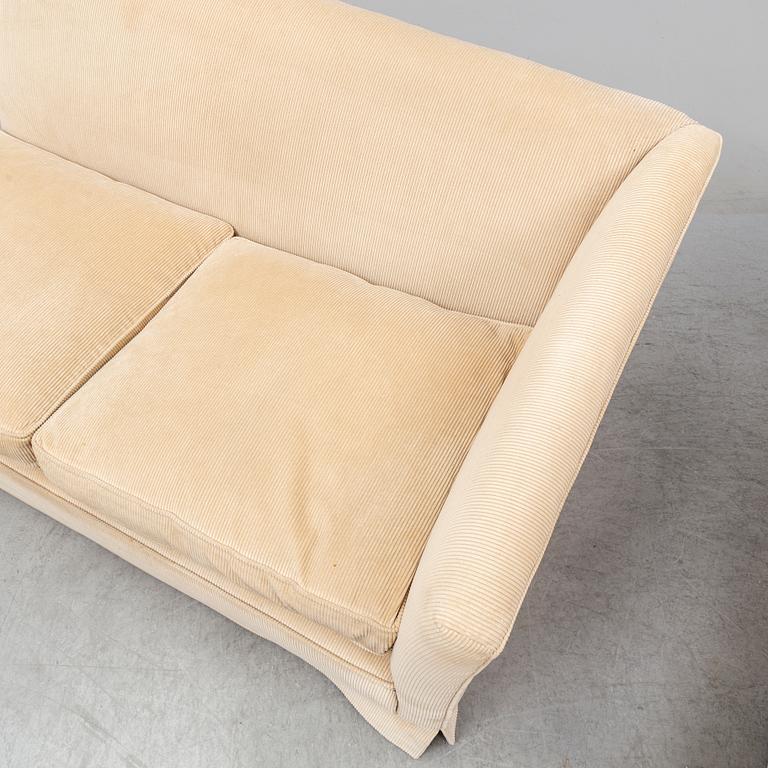 An end of the 20th Century sofa with cordory upholstery.