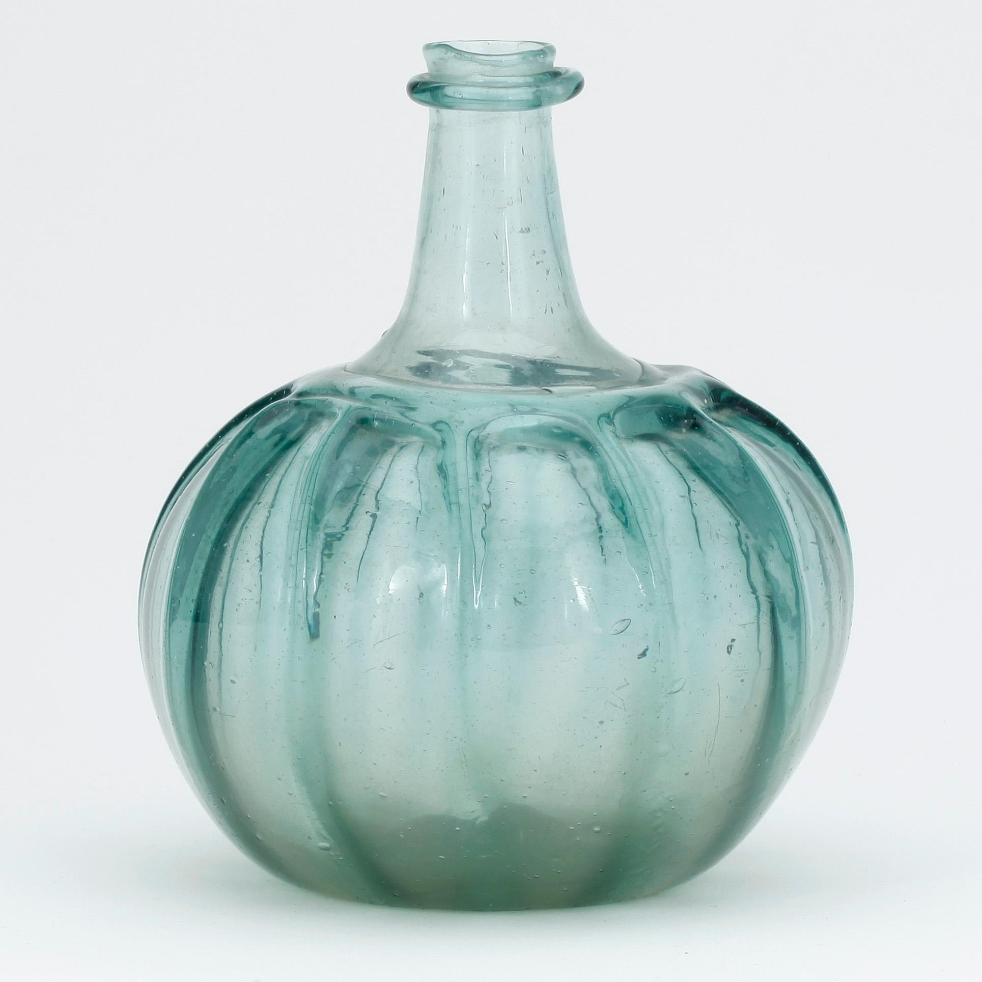 FLASKA, glas, 1700-1800-tal.