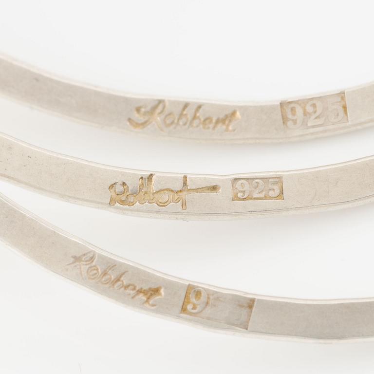 Robbert, 3 st, armringar, sterlingsilver.
