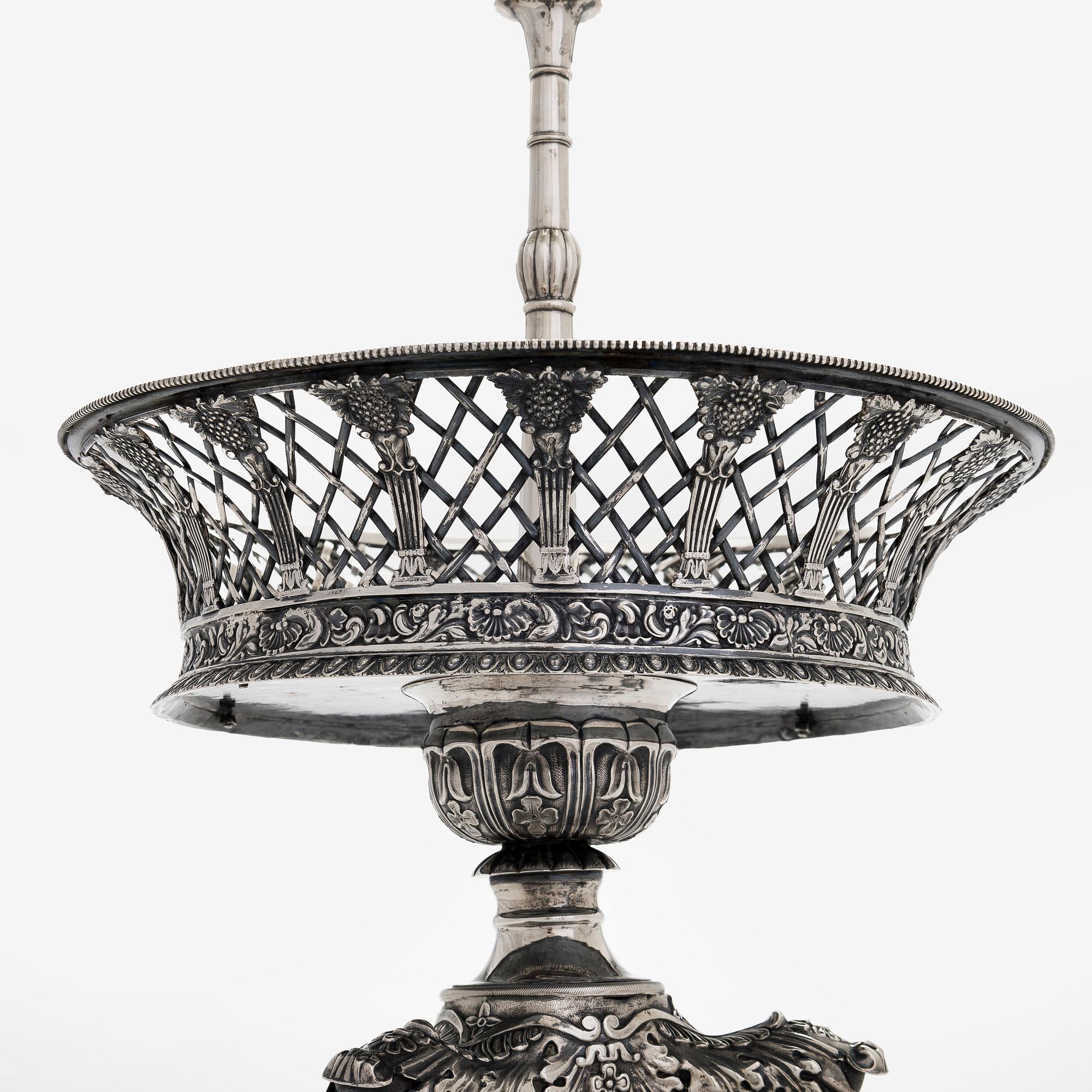 Gustaf Folcker, kakfat, silver, Stockholm 1839.