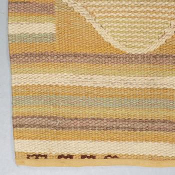 Barbro Nilsson, CARPET. "Spättan gul". Flat weave. 353,5 x 253 cm. Signed AB MMF BN.