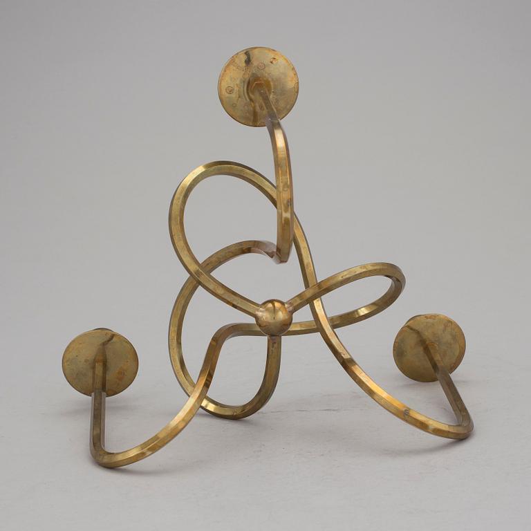 LJUSSTAKE, mässing, "Vänskapsknuten", Josef Frank, Svenskt Tenn.