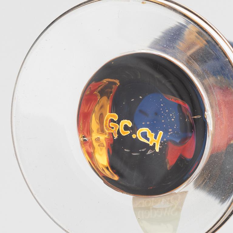 Gunnar Cyrén, snapsglas, 7 st, "Smådjälvar", Nobel, Orrefors.