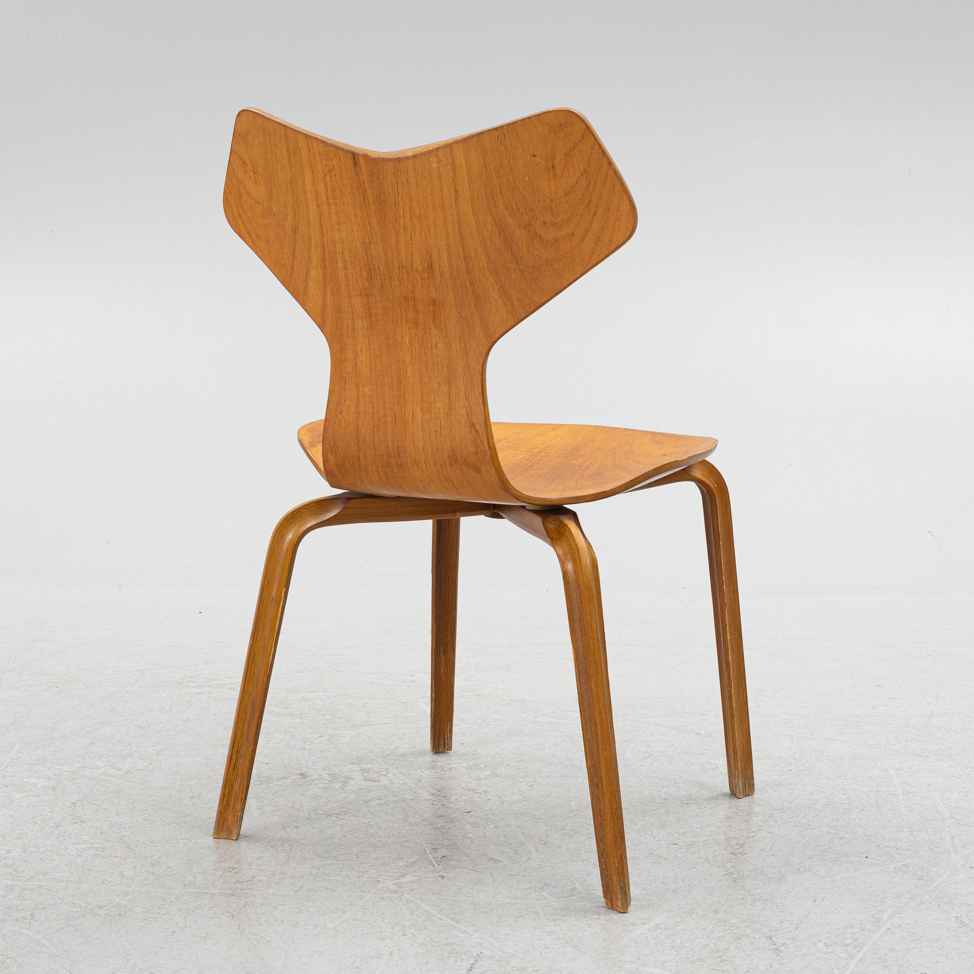 椅子 Arne Jacobsen 3170 Teak FRITZ HANSEN Vintage Arne Jacobsen Series-7 Teak Desk Chair for Fritz