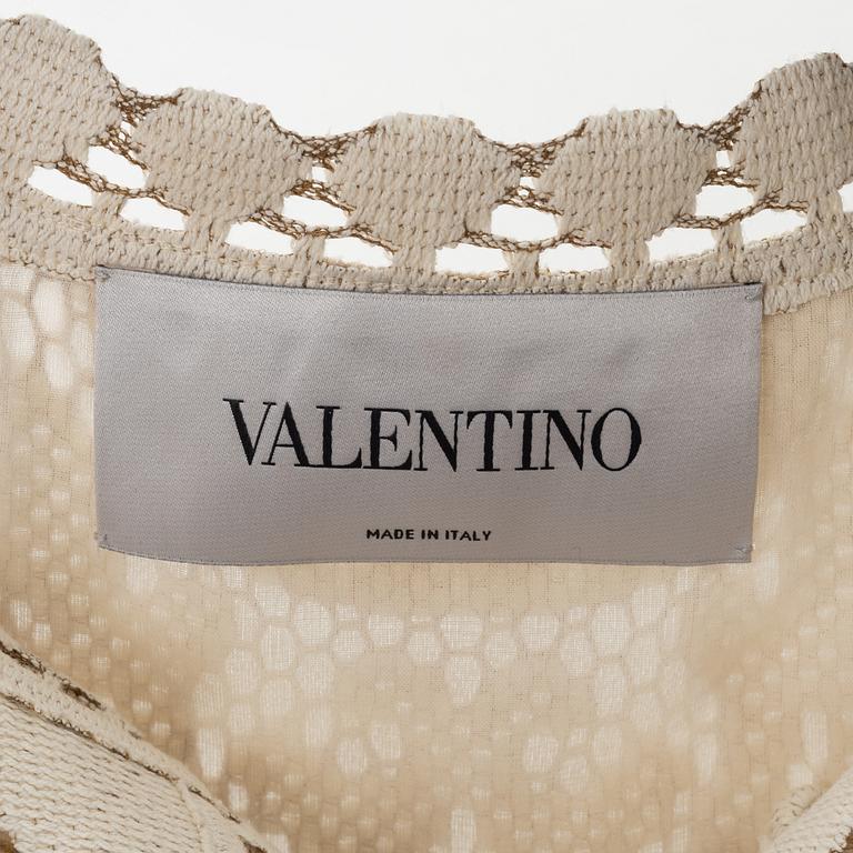 Valentino, a cotton lace dress, size 38.