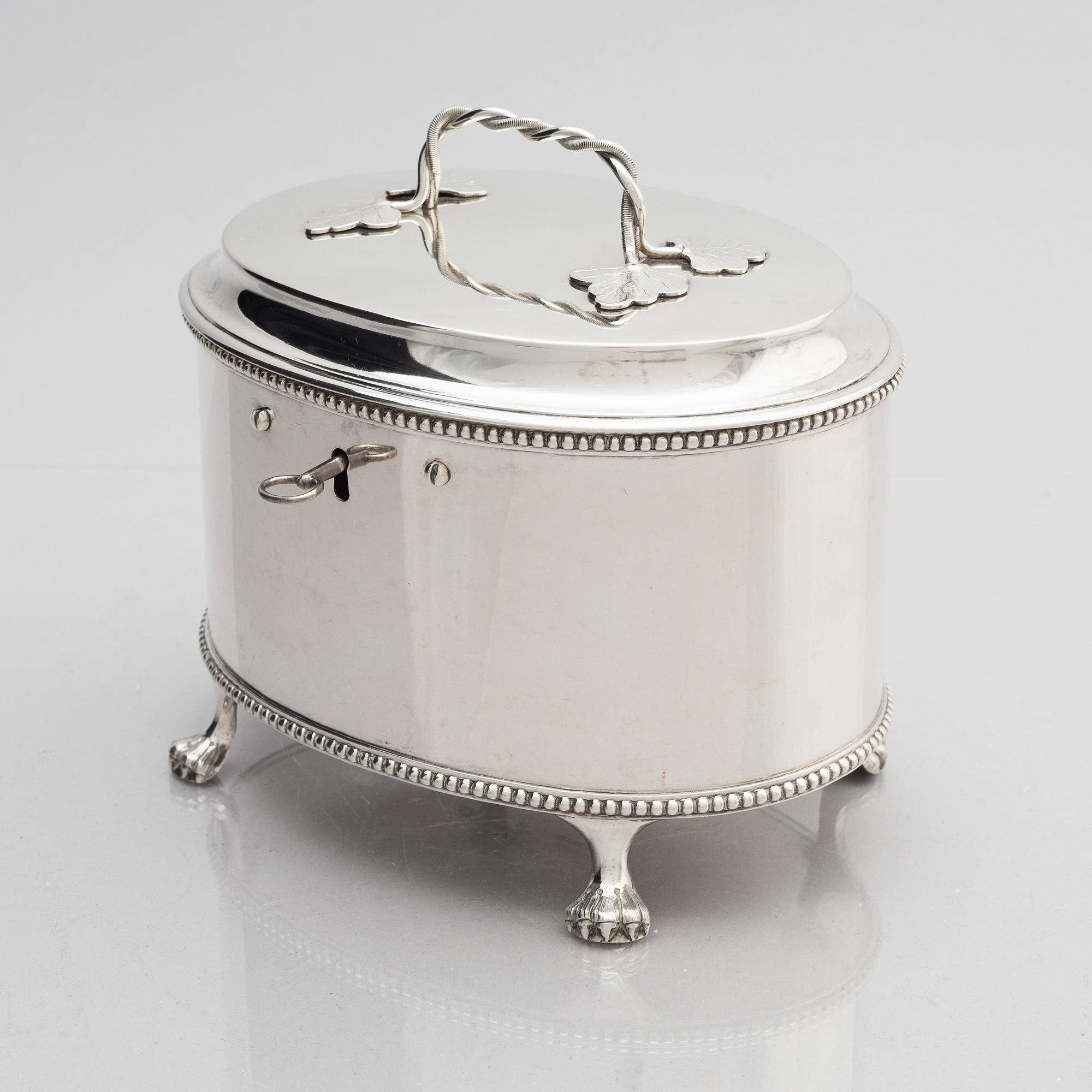 Johan Malmstedt, sockerskrin, silver, (verksam 1783-1831) Göteborg. Gustaviansk.