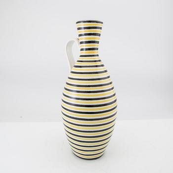 Stig Lindberg, vas/kanna signerad Gustavsbergs studio fajans 1900-talets mitt.