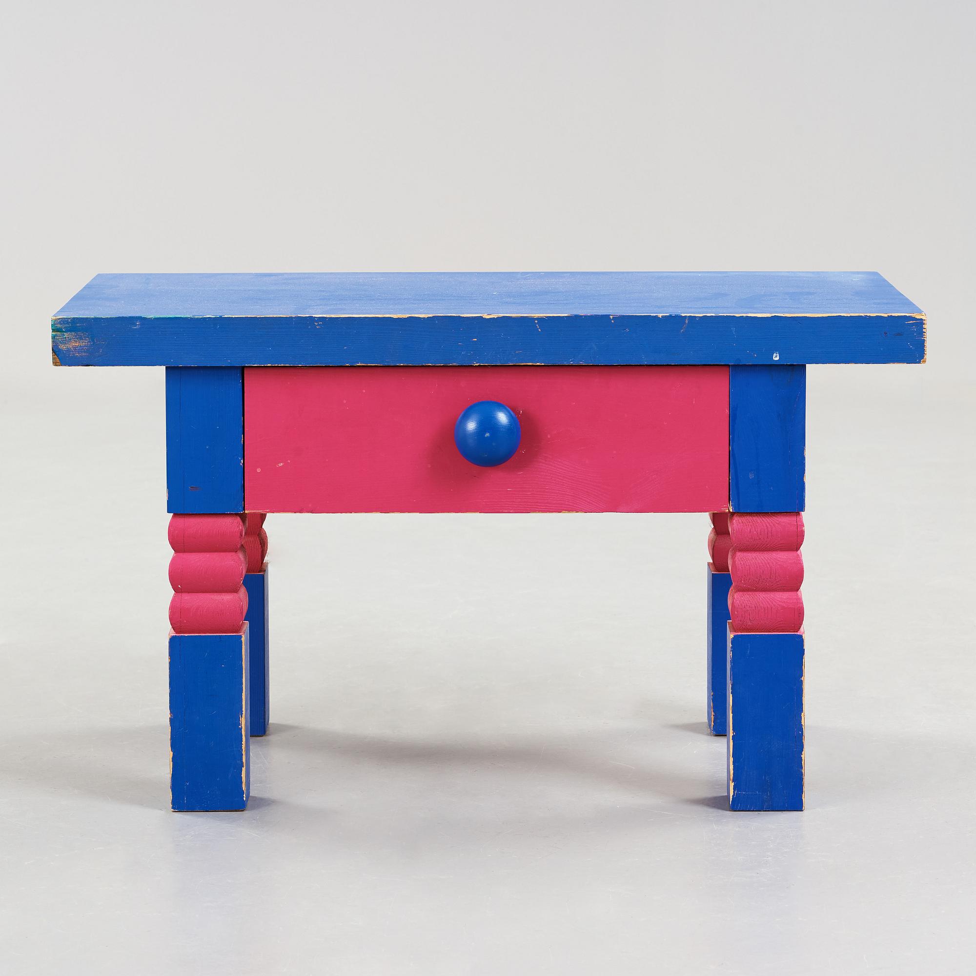 An Erik Höglund mirror and table, Eriksmåla Sweden.