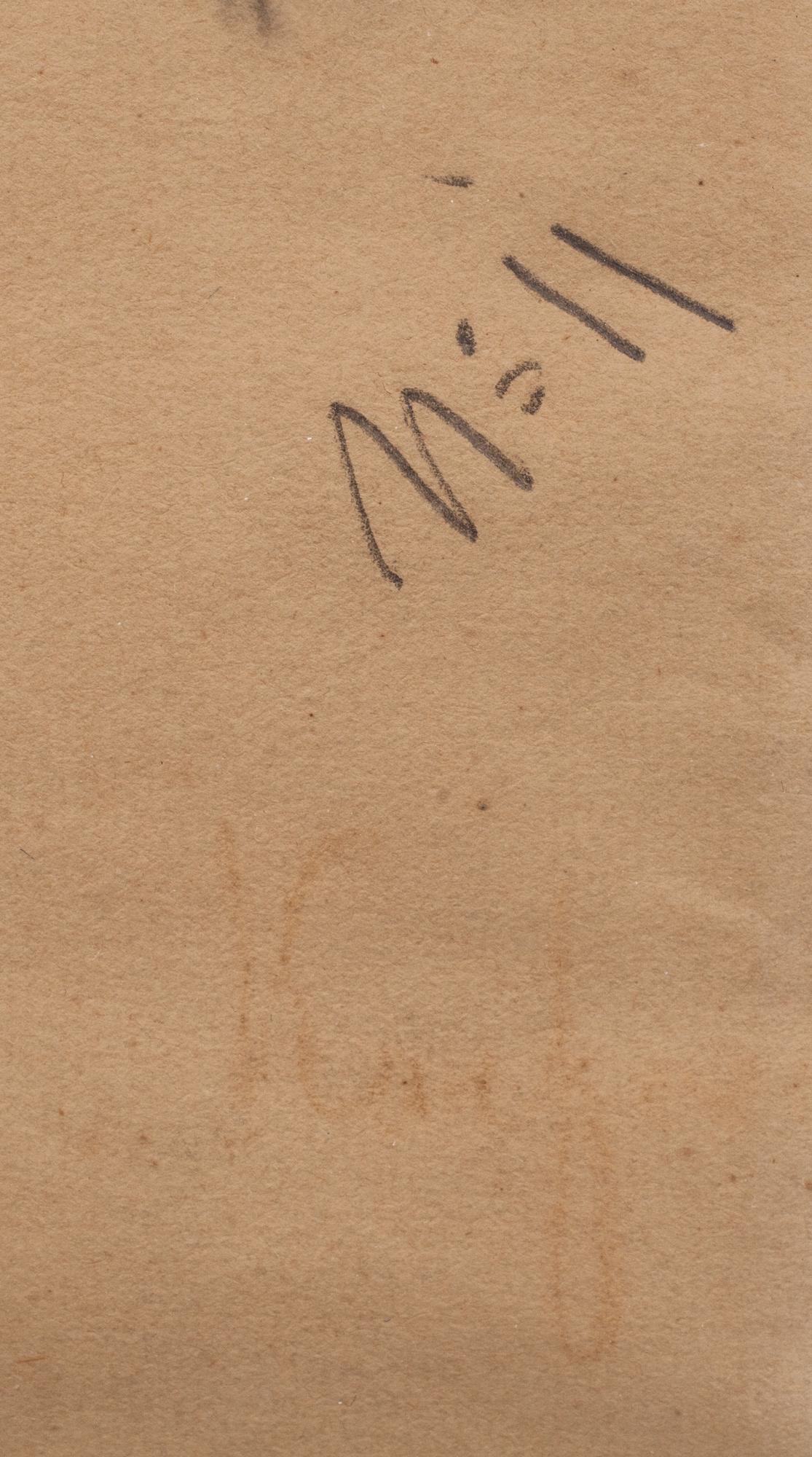 OKÄND KONSTNÄR, kolteckning, signerad, omkring sekelskiftet 18/1900.