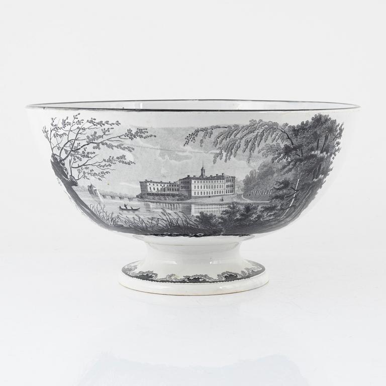 a large creamware bowl, 'Tullgarn', Rörstrand, mid-19th century.