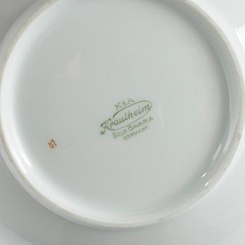 MATSERVIS, 63 delar, porslin, Krautheim, Bavaria, Tyskland, 1900-talets mitt.