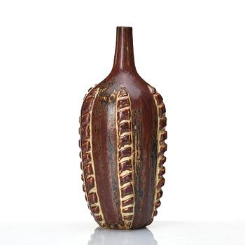 Axel Salto, a stoneware 'sung' glazed stoneware vase, Royal Copenhagen, Danmark 1985-89, model 21491.