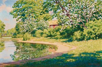 Johan Krouthén, Apple trees by the water.