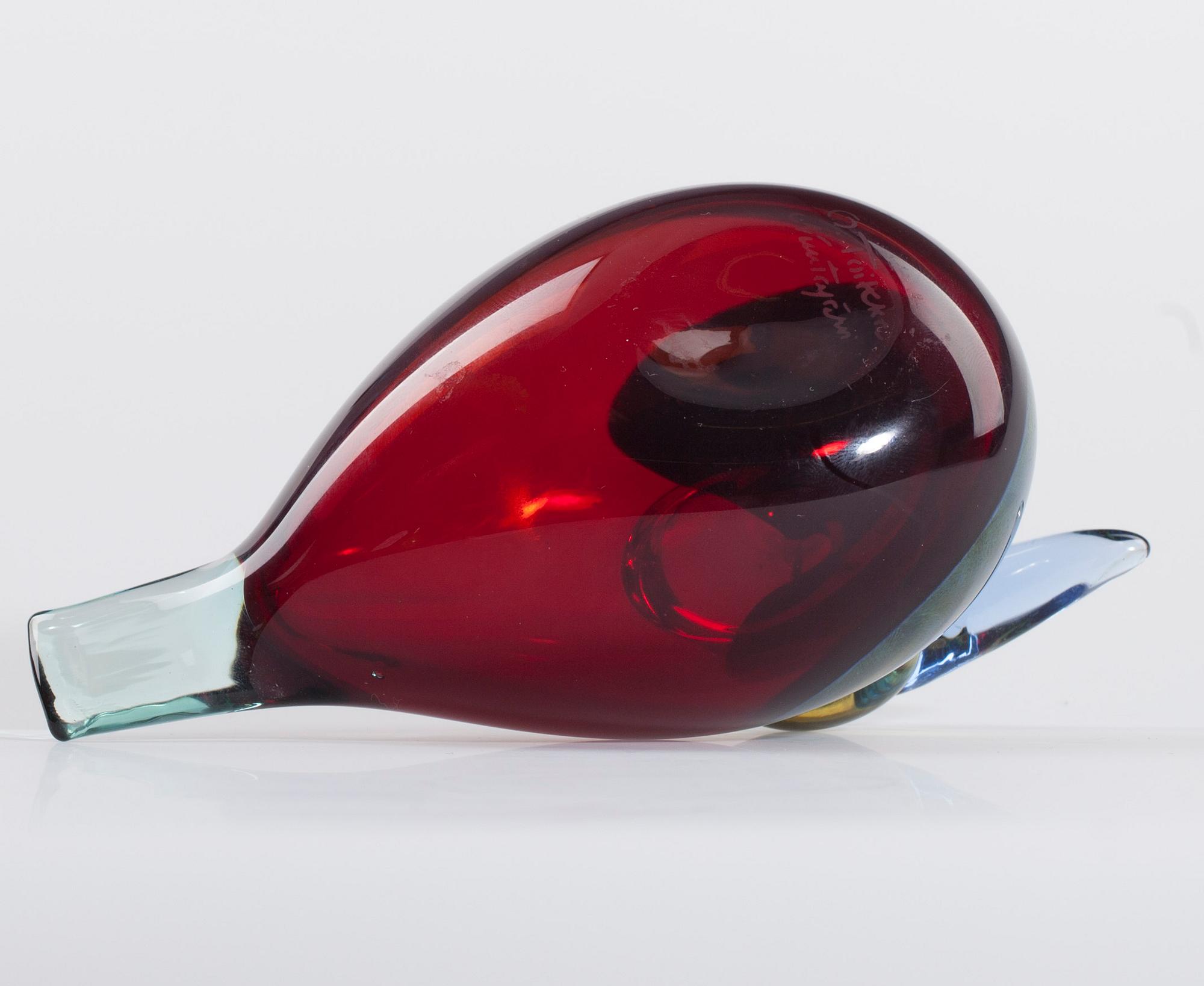 FIGURIN, glas, signerad O. Toikka, Nuutajärvi 2005-2007.