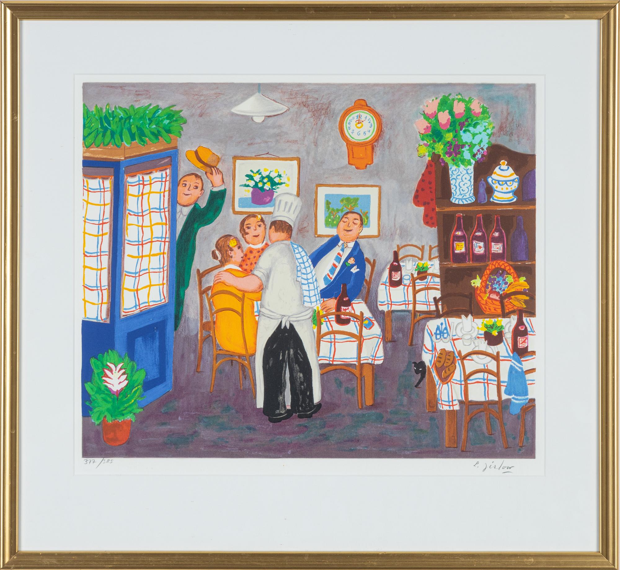 Lennart Jirlow, lithograph in colours, signed 377/385.