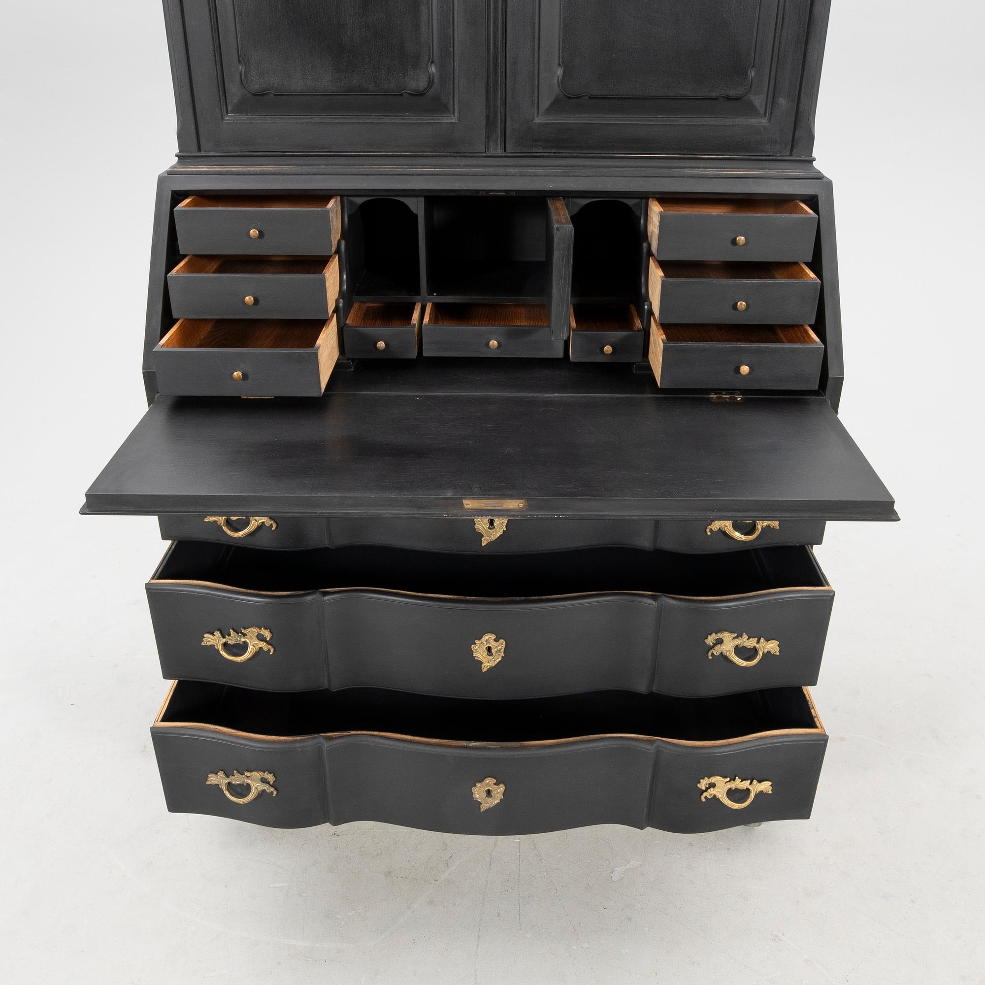 Writing Cabinet with Chair Rococo Style 20th Century.