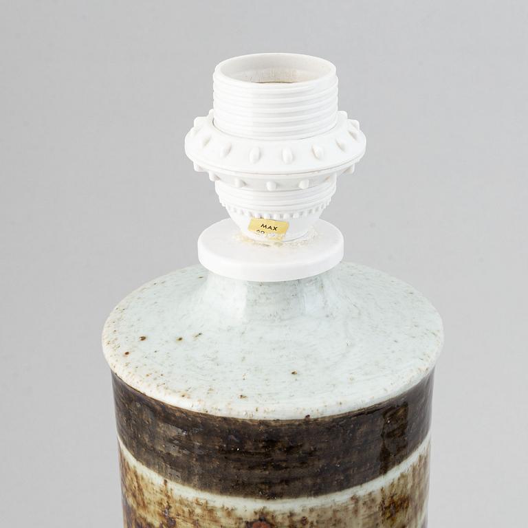 Inger Persson, a pair of 20th century stoneware table lamps, Rörstrand Ateljé, Sweden.