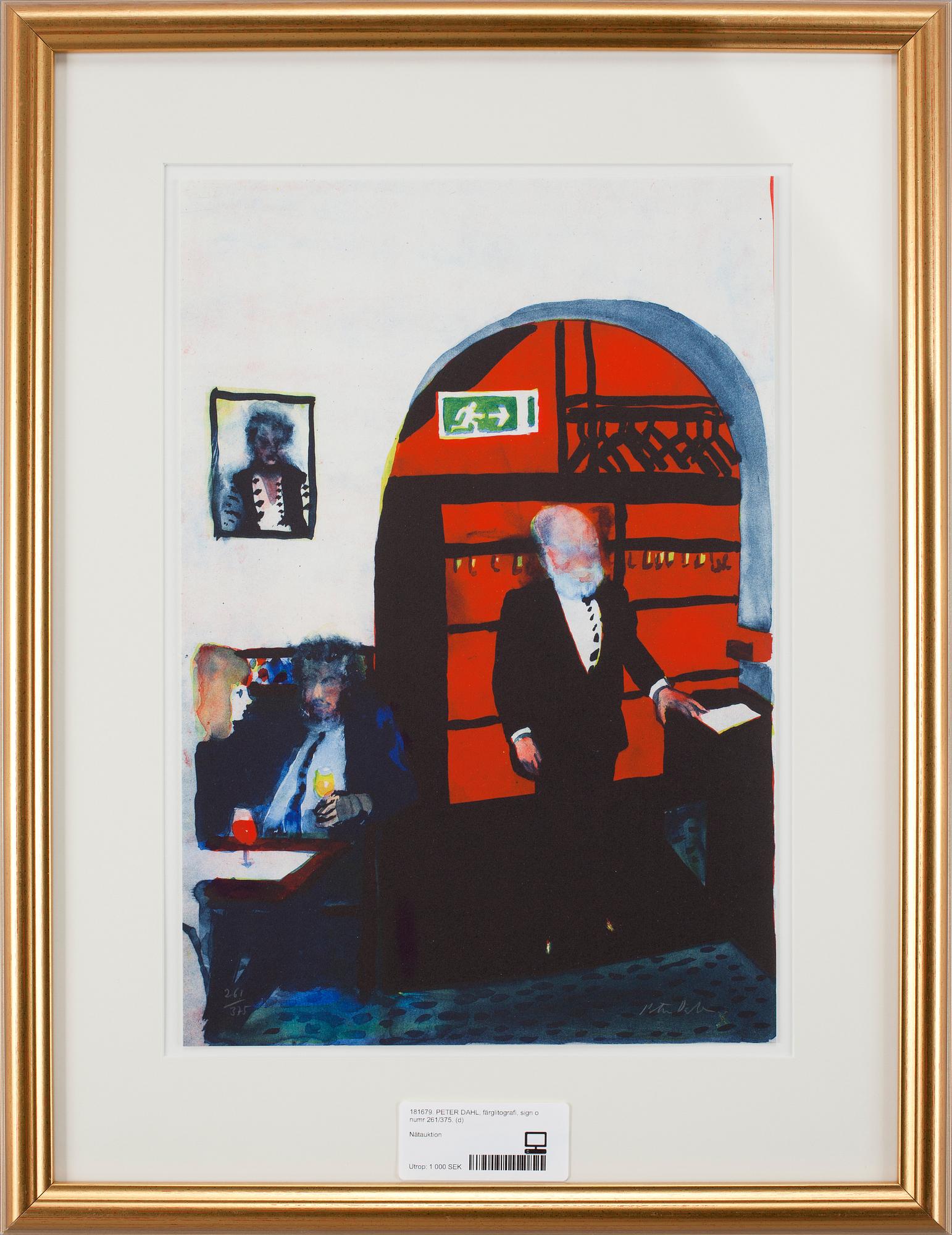PETER DAHL, färglitografi, sign o numr 261/375.