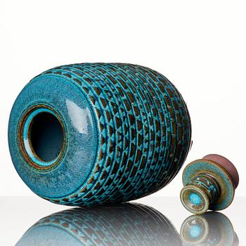 Wilhelm Kåge, a large 'Farsta' stoneware urn with cover, Gustavsberg studio, Sweden 1960.