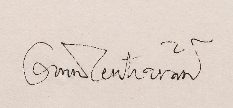 Oscar Reutersvärd, ink drawings 9 sheets, signed, no 19.