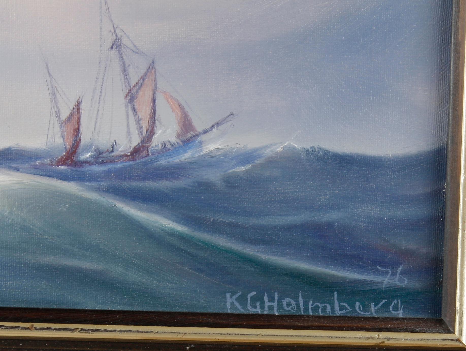 HOLMBERG, KARL GUSTAV, olja på duk, sign o dat 1976, även a tergo.