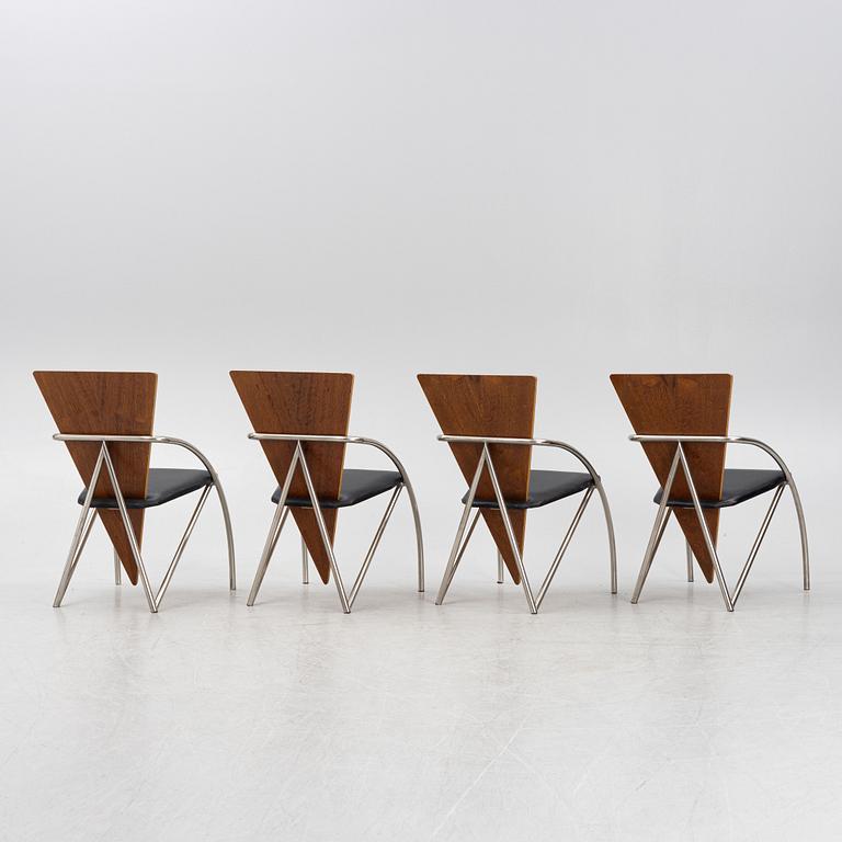 Klaus Wettergren, armchairs, 4 pcs, "Sitting furniture", Q Production, Denmark, last quarter of the 20th century.