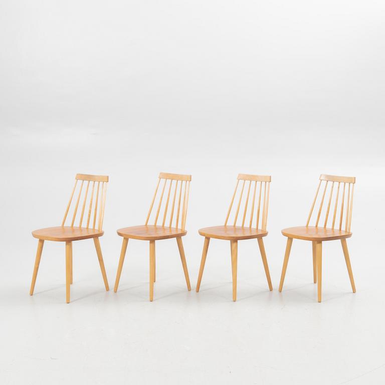 Yngve Ekström, Chairs, 4 pcs, "Pinnockio", Stolab, 1950s/60s.