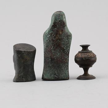 FIGURER, 3 st, brons, romersk typ.
